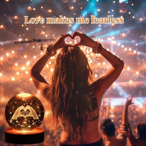 Taylor Swift Inspired 3D Crystal Ball Night Light - Picture 5 of 7